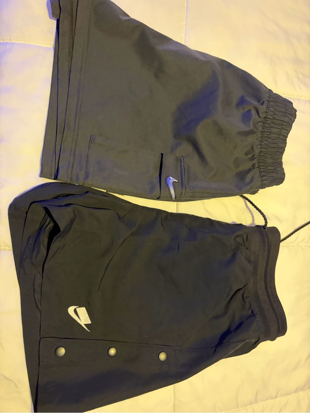 Nike Black Kids Snap-Button Athletic Shorts